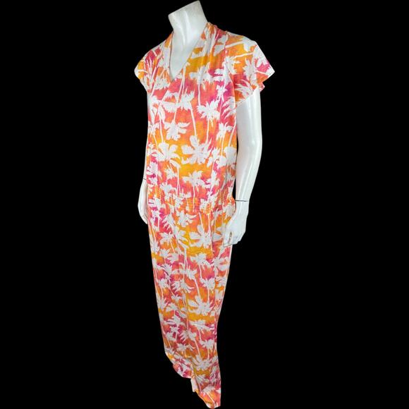 Candace Cameron Bure Sunkissed Regular Jumpsuit Apricot Palm 3X NWOT Stretch - Picture 11 of 14